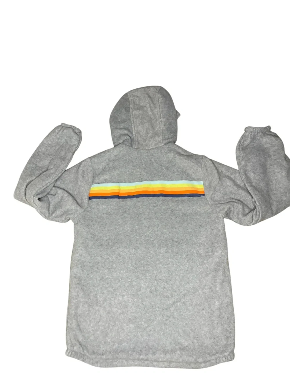 Osh Kosh Reversible Green/Gray Hooded Zip-Up Fleece/Windbreaker Jacket-Kids 8